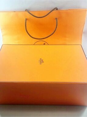 Hermes Orange Gift Box and Shopping Bag